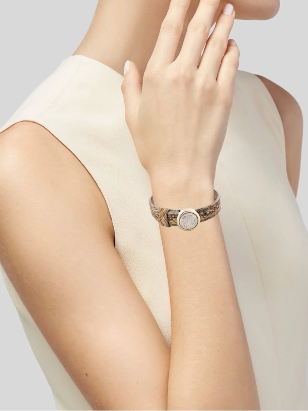 BVLGARI Snakeskin Monete Wrap Bracelet